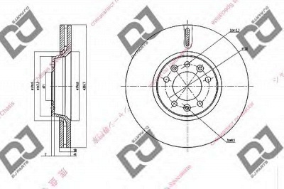 DJ PARTS bd1524 -  Тормозной диск